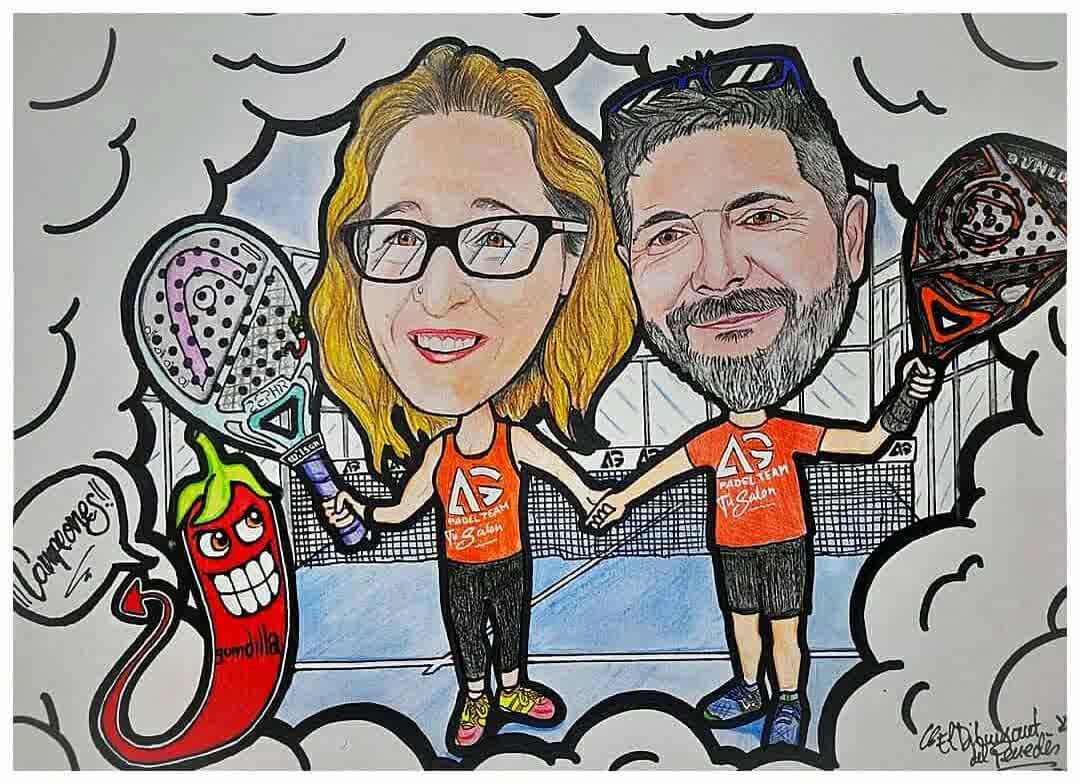 Caricatura de parella